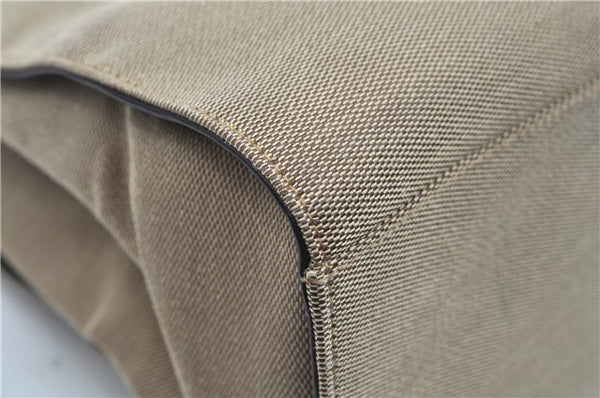 Authentic GUCCI Bamboo Hand Bag Canvas 0021010 Beige J8915