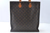 Authentic Louis Vuitton Monogram Sac Plat Hand Tote Bag M51140 LV J8917