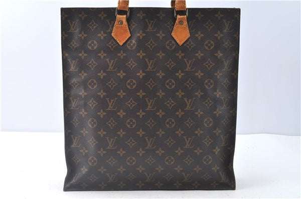 Authentic Louis Vuitton Monogram Sac Plat Hand Tote Bag M51140 LV J8917