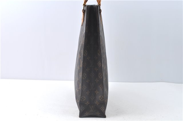 Authentic Louis Vuitton Monogram Sac Plat Hand Tote Bag M51140 LV J8917