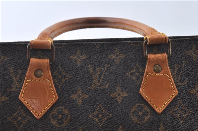 Authentic Louis Vuitton Monogram Sac Plat Hand Tote Bag M51140 LV J8917