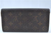 Authentic Louis Vuitton Monogram Bifold Long Wallet Purse 2Set Brown LV J8919