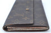 Authentic Louis Vuitton Monogram Bifold Long Wallet Purse 2Set Brown LV J8919