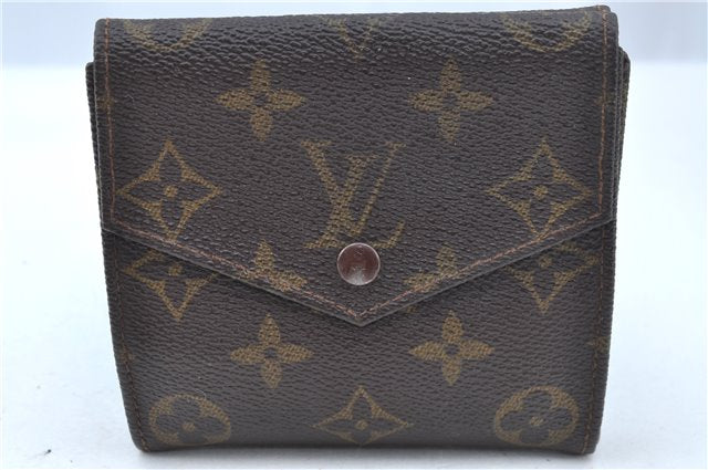 Authentic Louis Vuitton Monogram Bifold Long Wallet Purse 2Set Brown LV J8919