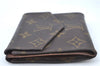 Authentic Louis Vuitton Monogram Bifold Long Wallet Purse 2Set Brown LV J8919