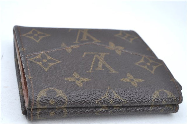 Authentic Louis Vuitton Monogram Bifold Long Wallet Purse 2Set Brown LV J8919