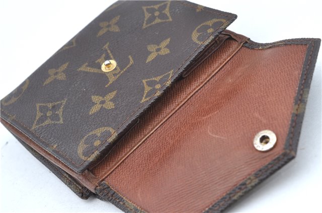 Authentic Louis Vuitton Monogram Bifold Long Wallet Purse 2Set Brown LV J8919