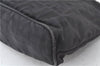 Authentic FENDI Zucca Hand Tote Bag Nylon Leather Black J8925