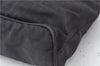Authentic FENDI Zucca Hand Tote Bag Nylon Leather Black J8925