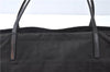 Authentic FENDI Zucca Hand Tote Bag Nylon Leather Black J8925