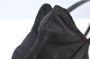 Authentic FENDI Zucca Hand Tote Bag Nylon Leather Black J8925