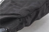 Authentic FENDI Zucca Hand Tote Bag Nylon Leather Black J8925