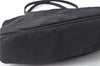 Authentic FENDI Zucca Hand Tote Bag Nylon Leather Black J8925