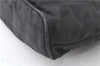 Authentic FENDI Zucca Hand Tote Bag Nylon Leather Black J8925