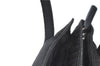 Authentic FENDI Zucca Hand Tote Bag Nylon Leather Black J8925