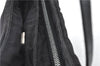 Authentic FENDI Zucca Hand Tote Bag Nylon Leather Black J8925