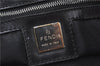 Authentic FENDI Zucca Hand Tote Bag Nylon Leather Black J8925