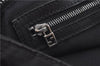 Authentic FENDI Zucca Hand Tote Bag Nylon Leather Black J8925