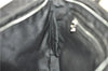 Authentic FENDI Zucca Hand Tote Bag Nylon Leather Black J8925