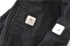 Authentic FENDI Zucca Hand Tote Bag Nylon Leather Black J8925