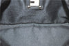 Authentic FENDI Zucca Hand Tote Bag Nylon Leather Black J8925