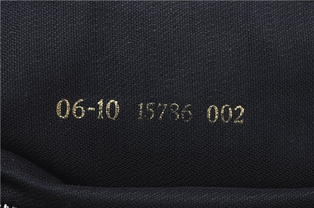Authentic FENDI Zucca Hand Tote Bag Nylon Leather Black J8925
