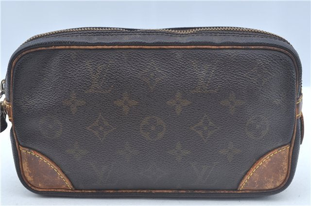Authentic Louis Vuitton Monogram Marly Dragonne PM M51827 Clutch Hand Bag J8936