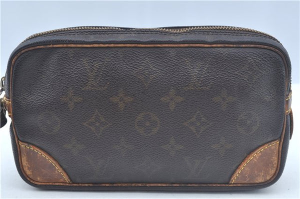 Authentic Louis Vuitton Monogram Marly Dragonne PM M51827 Clutch Hand Bag J8936
