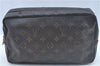 Auth Louis Vuitton Monogram Trousse Toilette 28 Clutch Hand Bag M47522 LV J8937