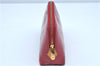 Authentic Louis Vuitton Vernis Pochette Cosmetic Pouch Red M91496 LV J8949