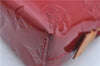 Authentic Louis Vuitton Vernis Pochette Cosmetic Pouch Red M91496 LV J8949