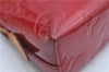 Authentic Louis Vuitton Vernis Pochette Cosmetic Pouch Red M91496 LV J8949