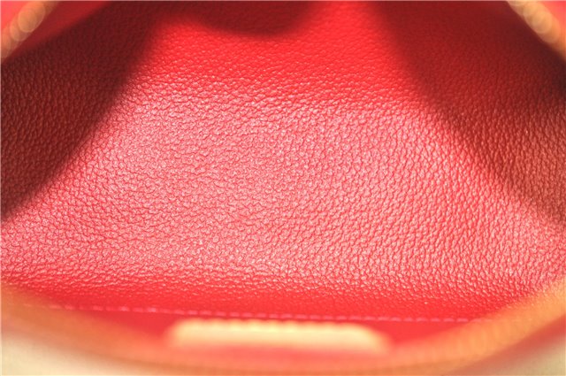 Authentic Louis Vuitton Vernis Pochette Cosmetic Pouch Red M91496 LV J8949