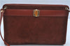 Authentic Christian Dior Shoulder Cross Body Bag Purse Suede Leather Brown J8950