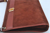 Authentic Christian Dior Shoulder Cross Body Bag Purse Suede Leather Brown J8950