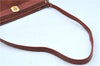 Authentic Christian Dior Shoulder Cross Body Bag Purse Suede Leather Brown J8950