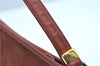 Authentic Christian Dior Shoulder Cross Body Bag Purse Suede Leather Brown J8950