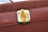 Authentic Christian Dior Shoulder Cross Body Bag Purse Suede Leather Brown J8950