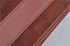Authentic Christian Dior Shoulder Cross Body Bag Purse Suede Leather Brown J8950