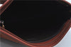 Authentic Christian Dior Shoulder Cross Body Bag Purse Suede Leather Brown J8950