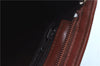 Authentic Christian Dior Shoulder Cross Body Bag Purse Suede Leather Brown J8950