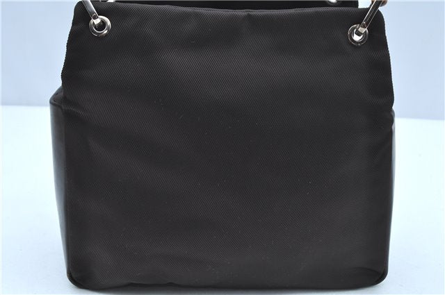 Authentic GUCCI Bamboo Tote Hand Bag Nylon Leather Brown J8951