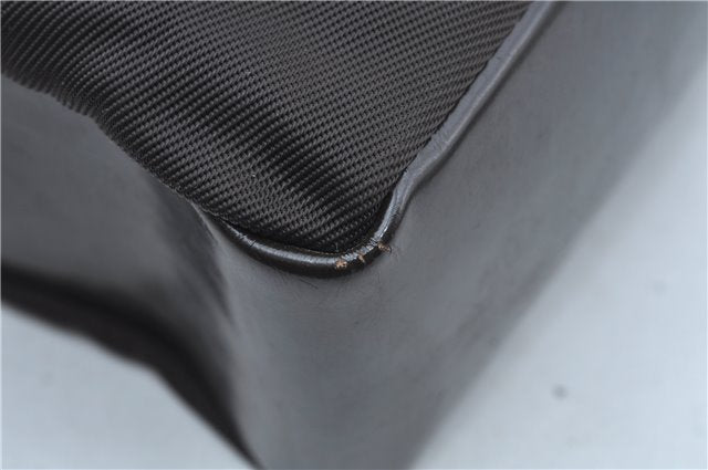 Authentic GUCCI Bamboo Tote Hand Bag Nylon Leather Brown J8951