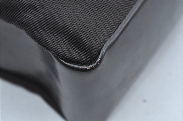 Authentic GUCCI Bamboo Tote Hand Bag Nylon Leather Brown J8951