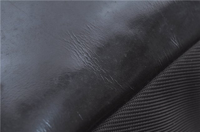 Authentic GUCCI Bamboo Tote Hand Bag Nylon Leather Brown J8951