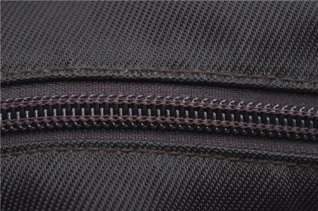 Authentic GUCCI Bamboo Tote Hand Bag Nylon Leather Brown J8951