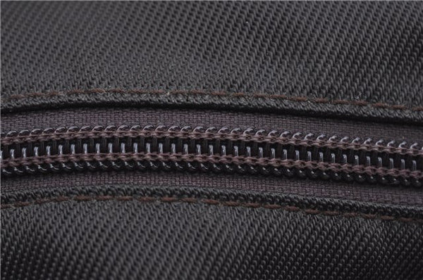 Authentic GUCCI Bamboo Tote Hand Bag Nylon Leather Brown J8951