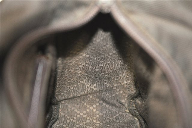 Authentic GUCCI Bamboo Tote Hand Bag Nylon Leather Brown J8951