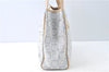 Authentic Ferragamo Gancini Leather Shoulder Tote Bag White J8952