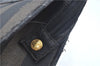 Authentic FENDI Pequin Clutch Hand Bag Purse PVC Leather Brown Black J8954